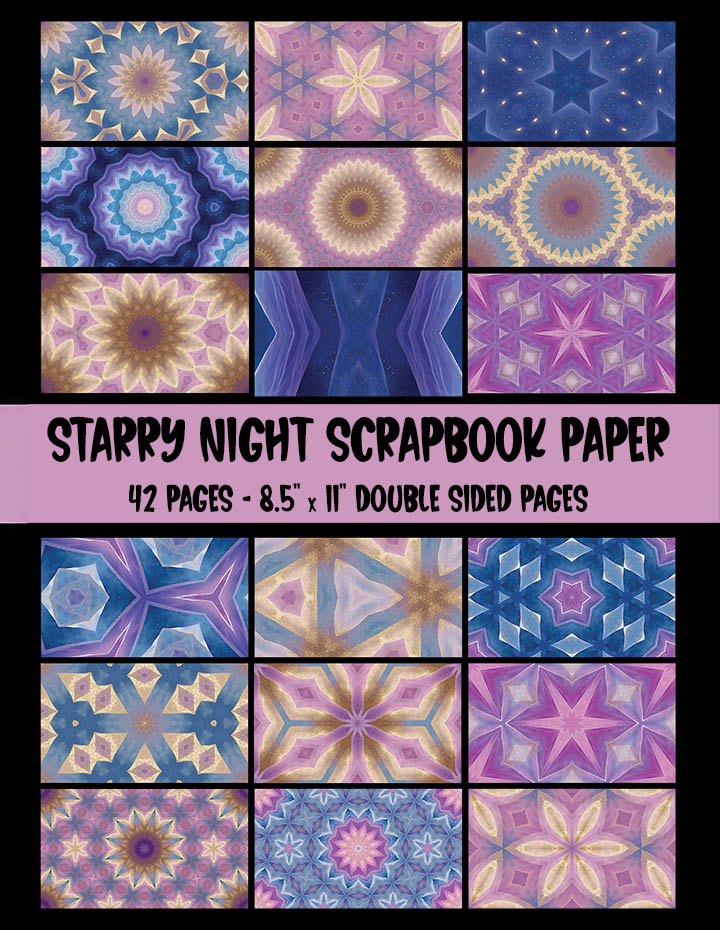 Cover Starry Night Scrapbook Paper