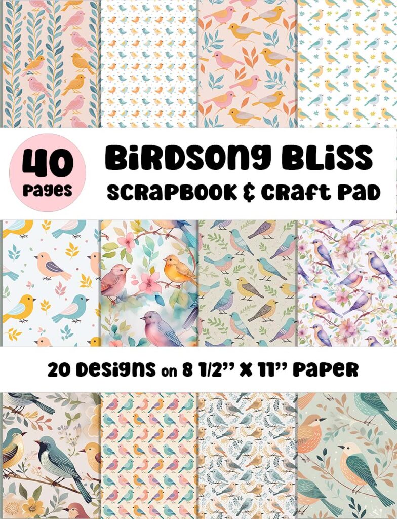 Cover Birdsong Bliss Scrapbook & Craft Pad