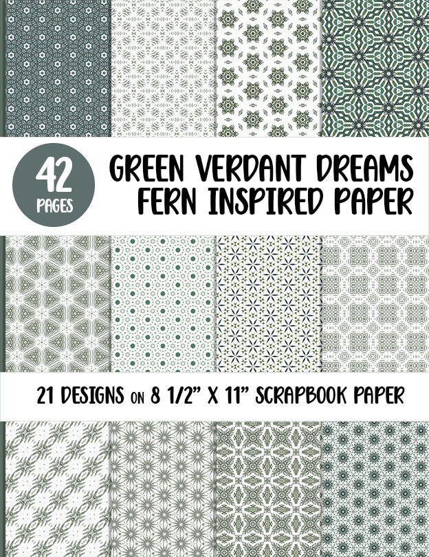 Cover Green Verdant Dreams Fern-Inspired Scrapbook Paper