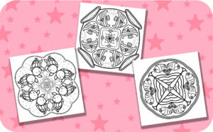 Coloring Pages from Cute & Splashy Mandalas