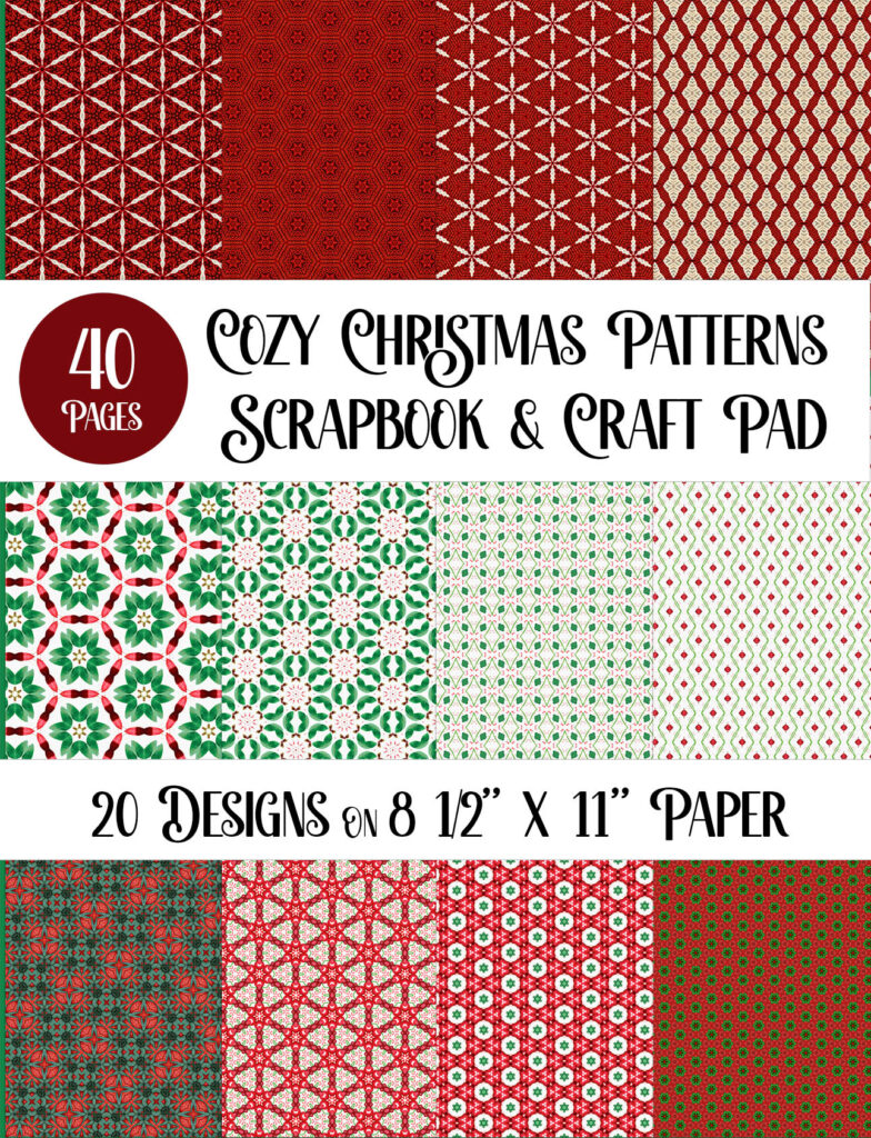 Cozy Christmas Patterns Scrapbook & Craft Pad